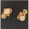 Image 1 : 10K Gold Nugget Style And Cz Earrings