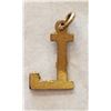 Image 2 : Small Gold Nugget Initial "L" Charm