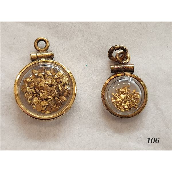 Placer Gold Nugget Encased Charms