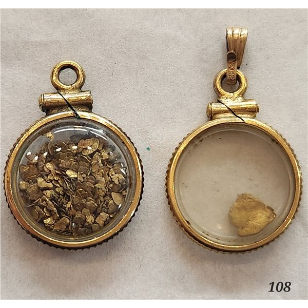 Placer Gold Nugget Encased Charms
