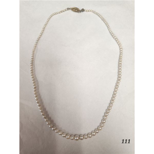 14K Gold And Pearl Necklace