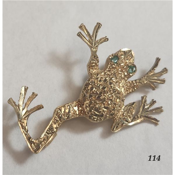 9Ct (375) Gold Frog Brooch