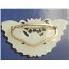 Image 2 : Antique White Jade Moth Brooch On Sterling Mount