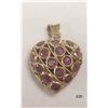 Image 1 : 18K Gold Ruby And Sapphire Pendant