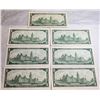 Image 2 : 7 Vintage Canadian One Dollar Bills
