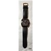 Image 1 : Bulova Black And Rose Gold Watch With Leather Strap