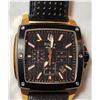 Image 2 : Bulova Black And Rose Gold Watch With Leather Strap