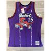 Image 1 : Vince Carter Purple Raptors Jersey Autographed By Vince Carter