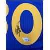 Image 3 : Steph Curry Blue And Yellow Jersey Gsw Autographed By Curry