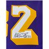 Image 3 : Magic Johnson Purple Lakers Jersey Signed In Person