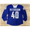 Image 2 : Pettersson Canucks Blue Hockey Stick Practice Worn Jersey 2020 Autographed