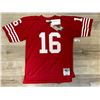 Image 1 : Joe Montana Red 49Ers 1990 Throwback Jersey Autographed