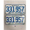 Image 1 : Pair Of 1964 British Columbia License Plates