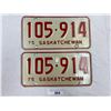 Image 1 : Pair Of 1975 Saskatchewan License Plates