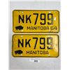 Image 1 : Pair Of 1964 Manitoba License Plates