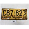 Image 1 : 1955 British Columbia License Plate In Original Bag