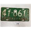 Image 1 : 1948 British Columbia License Plate