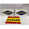 Image 1 : 3 Tire Rack Display Signs, Goodyear And Dunlop