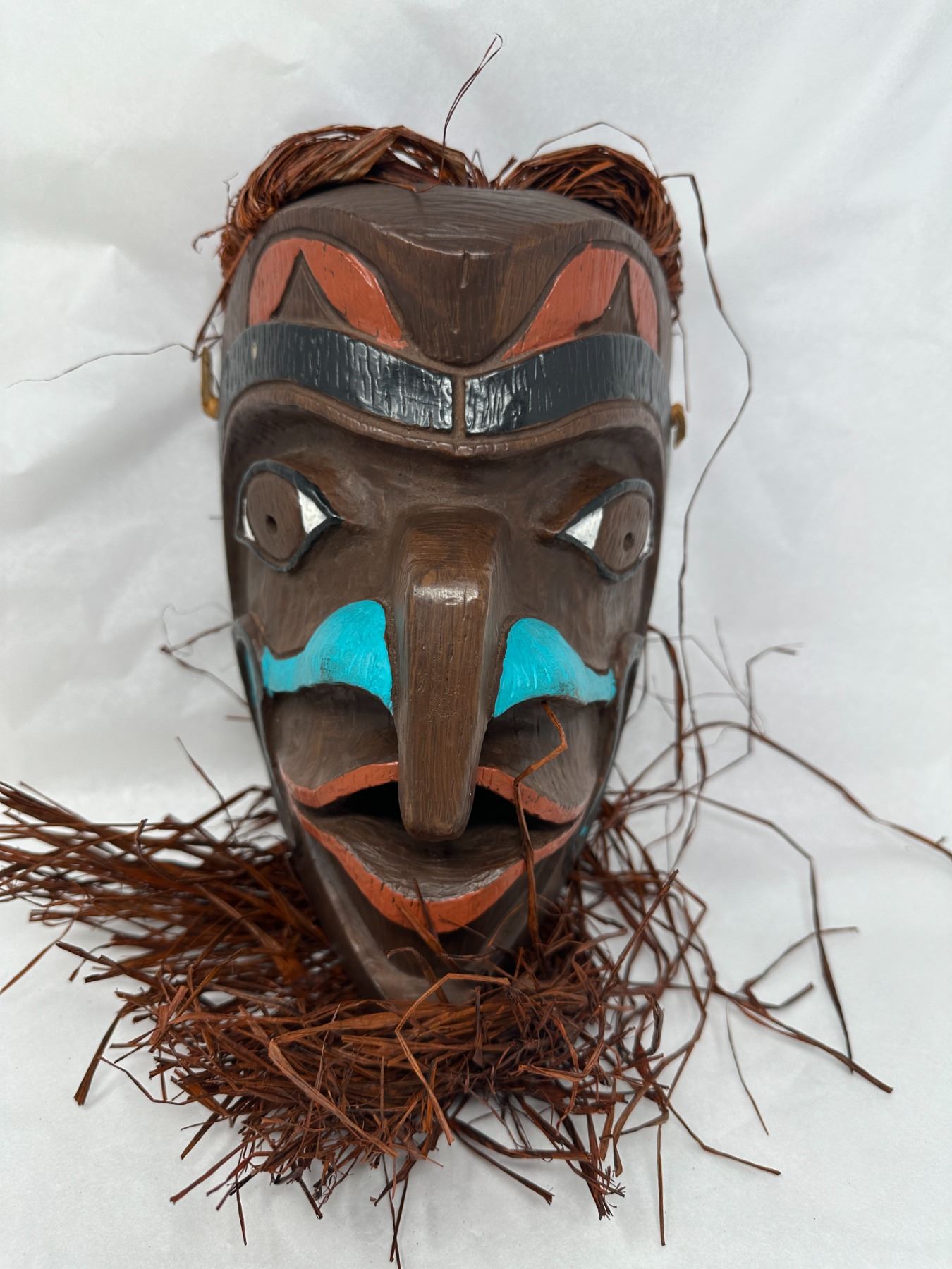 West Coast First Nations Hawk Mask From Lao'Laxa Ceremonial Kwakiutl