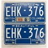 Image 1 : Pair Of British Columbia License Plates