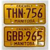 Image 1 : Pair Of 1976 Manitoba License Plates