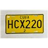 Image 1 : Cuba 2 License Plate