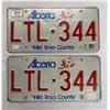 Image 1 : Pair Of 1991 Alberta License Plates