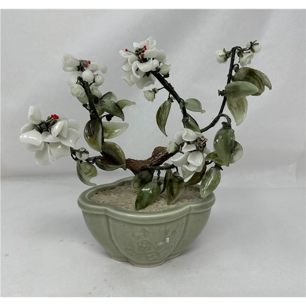 Vintage Chinese Jade Tree