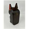 Image 2 : Hand Carved French Bulldog Wall Hanging Match Holder