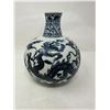 Image 1 : Xuande Old Chinese Porcelain Vase Ming Dynasty Yougle Mark, Blue And White Cloud Dragon