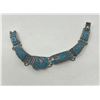Image 1 : .925 Mexican Bracelet With Inlay Blue Stone