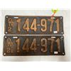 Image 1 : Pair Of 1921 Ontario License Plates