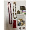 Image 2 : Assorted Costume Jewelry, Belt Buckles, Pins, Etc…