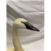 Image 2 : Vintage Hand Carved And Painted Whistling Swan Signed By Paul U. Vancouver B.C 1984