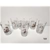 Image 1 : 7 Norman Rockwell Drinking Glasses By Pepsi