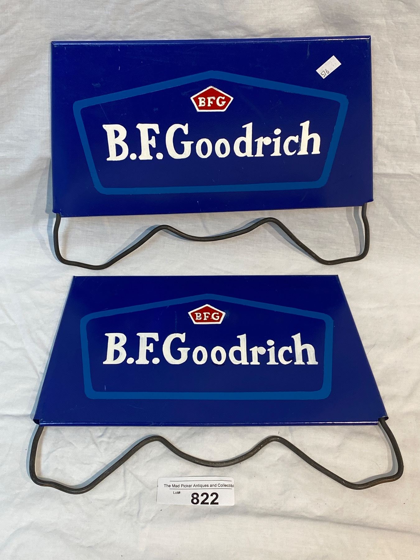 Pair Of B.F. Goodrich Tire Rack Display Signs - Test Site