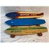 Image 1 : 3 Vintage Skateboards, Deluxe Roller Derby, Super Flex, Etc…