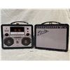 Image 1 : 2 Metal Lunch Boxes, Fender And Cassette Stereo