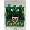Image 1 : Vintage 6 Pack Paper Carton Of Gurds Dry Ginger Ale With 6 Bottles