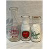 Image 1 : 3 Vintage Milk Bottles, Kelowna Creamery, Crystal, And Milk Universe