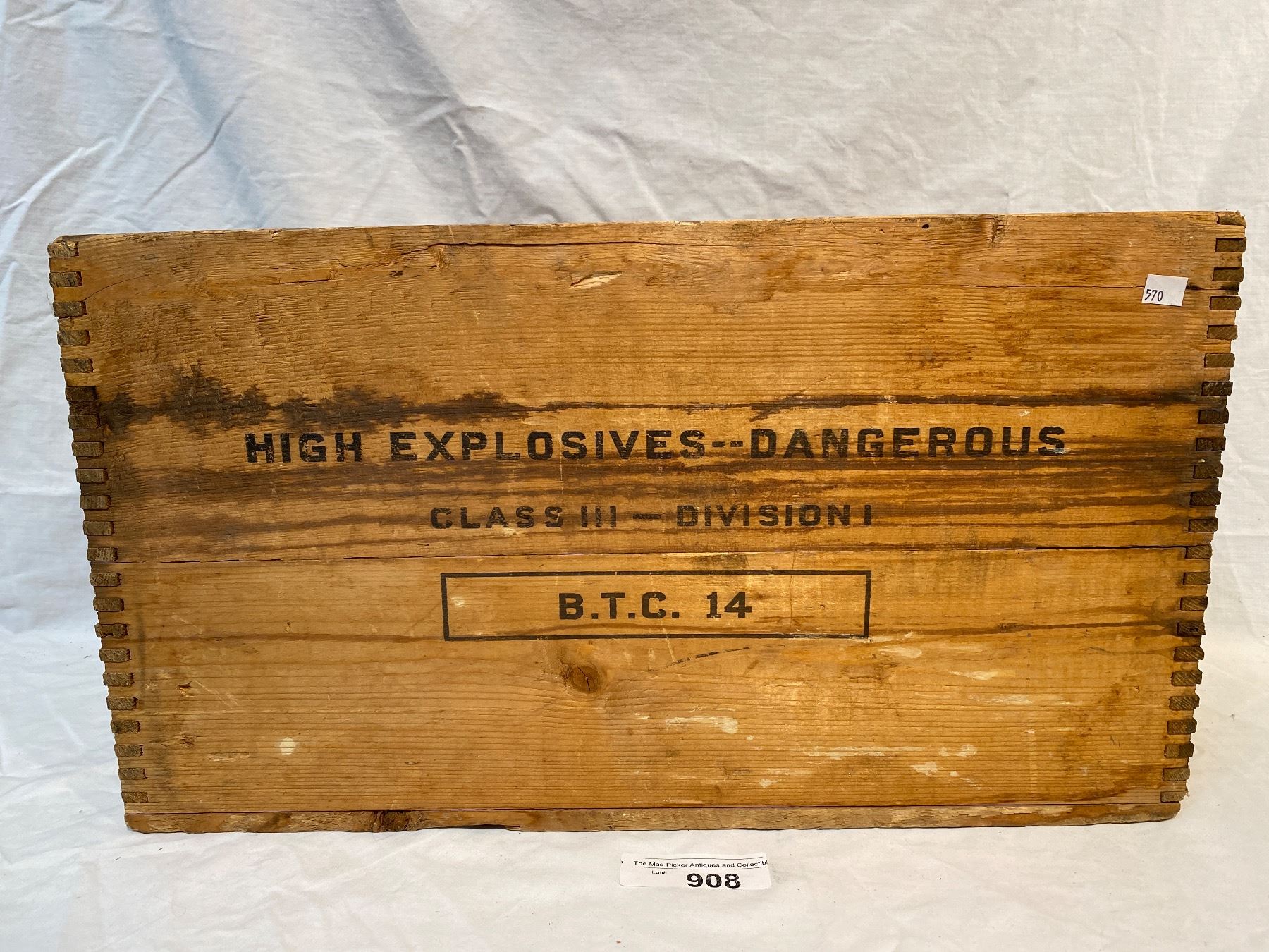 High Explosives Dangerous Class 3 Division 1 Wooden Crate High explosives dangerous class 3 division 1 wooden crate