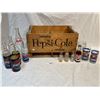 Image 1 : Vintage Pepsi Cola Wooden Crate Full Of Pepsi Bottles, Cans, And Glasses