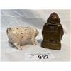 Image 2 : 2 Vintage Still Banks, Pig And Blliken Ccod Luck