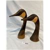 Image 1 : Pair Of Hand Carved Goose Heads By James Whisky Chan Moosecrafts