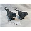 Image 2 : Pair Of Vintage Cast Iron Birds