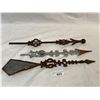 Image 1 : 3 Vintage Cast Iron Weather Vane Arrows