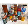 Image 1 : 2 Boxes Of Oil Cans, Pacific 66, Mobil Jet Oil, Esso, Etc…