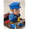 Image 3 : Tin Litho Japanese Police Car Has Missing Pieces, Battery Cover, Arm