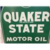 Image 2 : Vintage Painted Steel Quaker State Motor Oil Tomb Stone Sign Double Sided