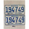 Image 1 : Pair Of 1966 British Columbia License Plates